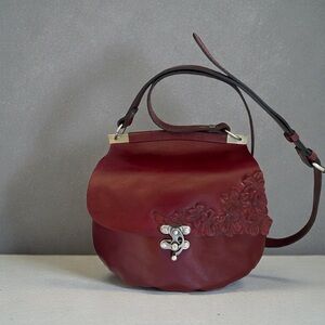 Patricia Nash Oxblood Leather Crossbody
